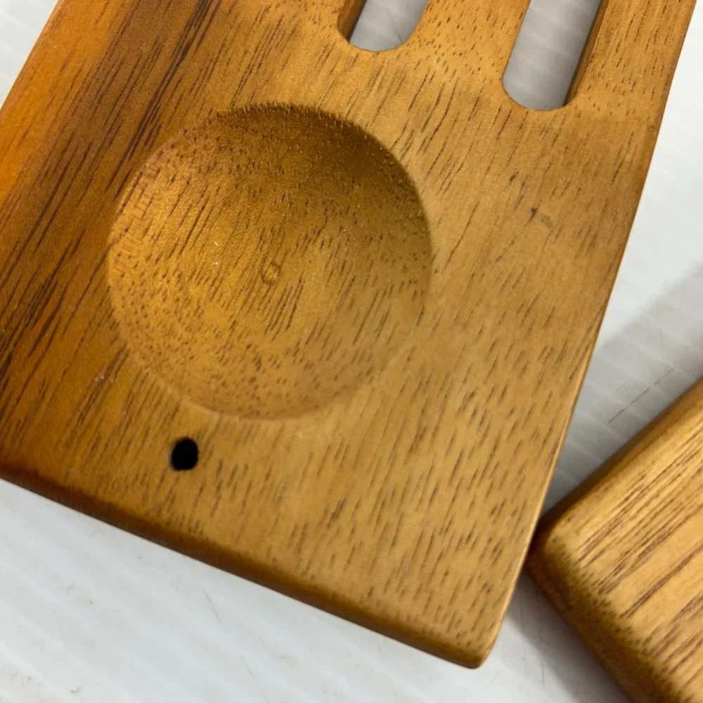 Wood Salad Pasta Server Hands Bear Claws Modern 6.5
